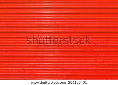 Red door shuttered roll up metal  red door
