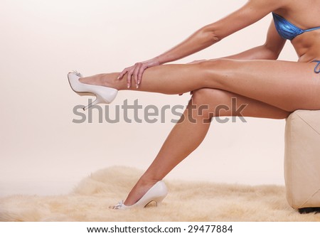 beautiful young model legs