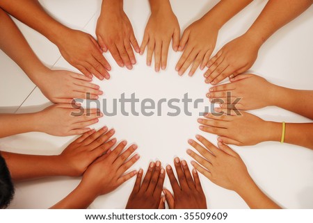 hands at the circle together
