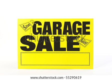 garage sale  sign