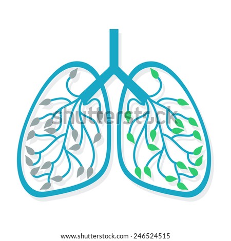 Human lung icon health care