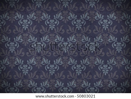 wallpaper retro blue. Luxury retro wallpaper of