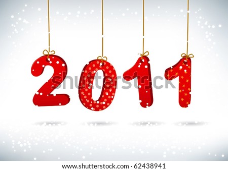 stock vector : Happy New Year 2011 greeting card.