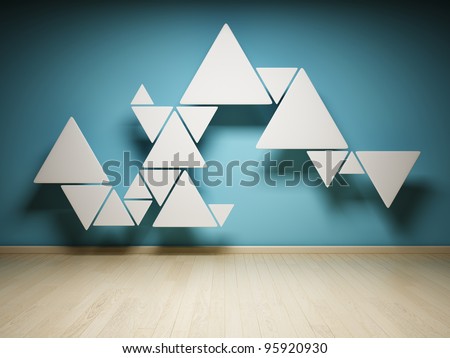 Abstract Shape Of Triangles In Interior Stock Photo ...
