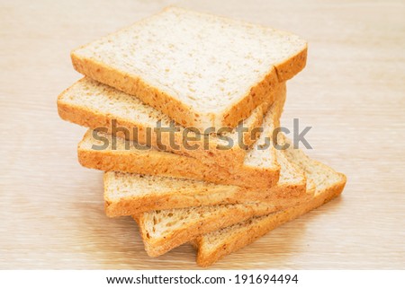 Sliced whole wheat bread
