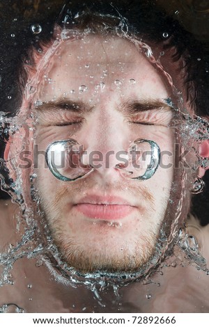 Face in water