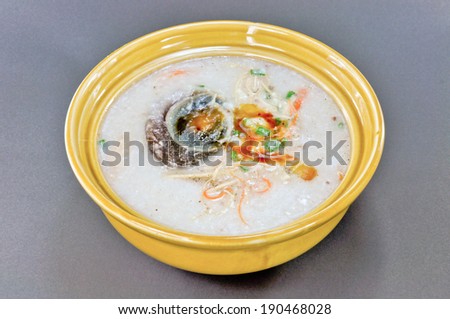 rice porridge with potash preserved egg