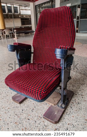 red movie chair