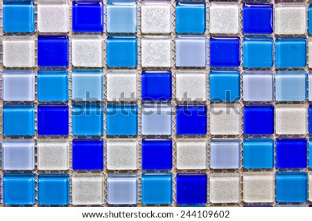blue mosaic tile background