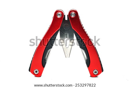 multi tool pliers with red handles