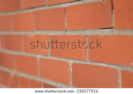 background of the brick wall created by red bricks