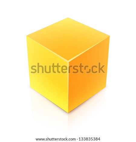 Cube on white background Vector illustration Cube on white background Vector illustration
