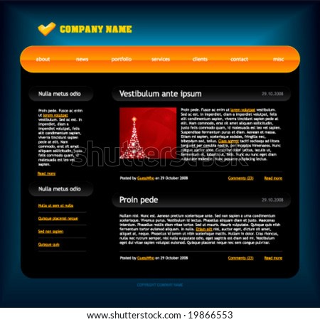 Website Template Easy To Use In Adobe Flash Or Illustrator To Export It As A Website Just Edit Or Replace Text And Add Your Sub Pages Stock Images Page Everypixel