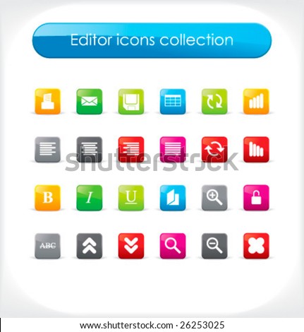 image editor icon. stock vector : Editor icons collection. Vector. Look at other icon 