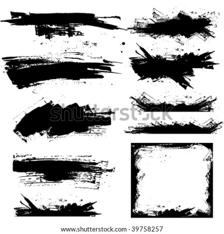Vector grunge banners and borders Vector grunge banners and borders