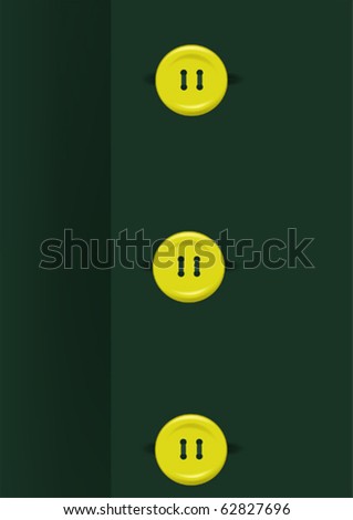 stock vector : Yellow buttons on clothes