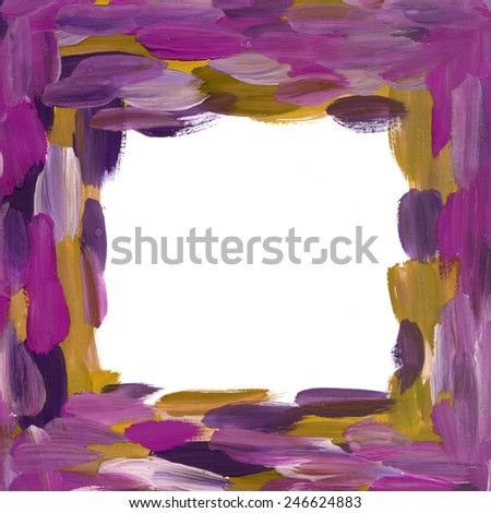 hand painted violet strokes frame