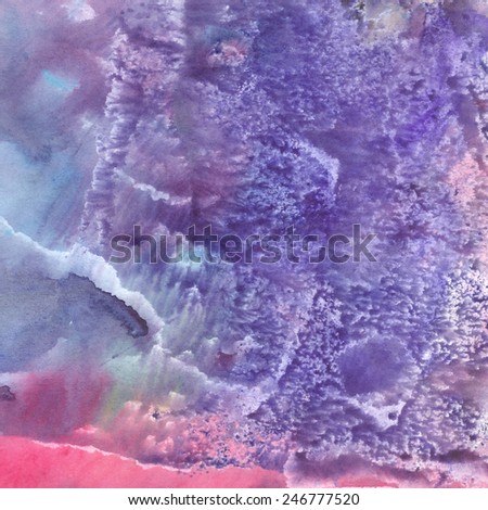 hand painted violet-pink watercolor texture