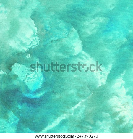 hand painted bright blue background