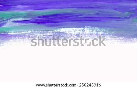 hand painted violet-blue brush strokes background