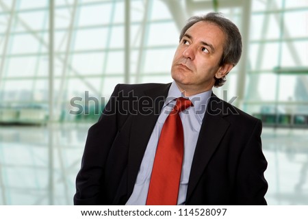 mature business man worried at the office