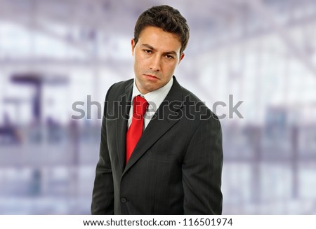 sad business man at the office