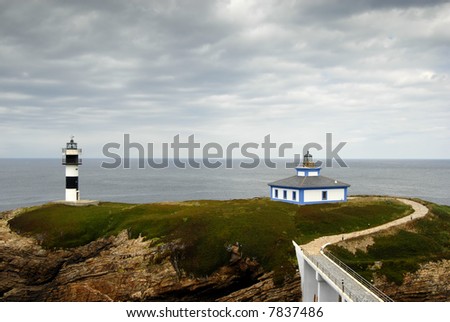 small lighthouse at the coast of north of spain