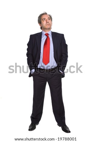 mature business man isolated on white background