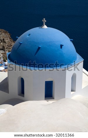 small church in the greek island of santorini