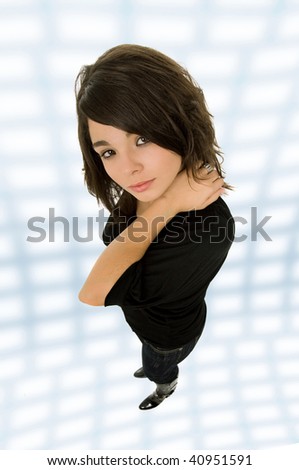 young beautiful woman full body studio picture