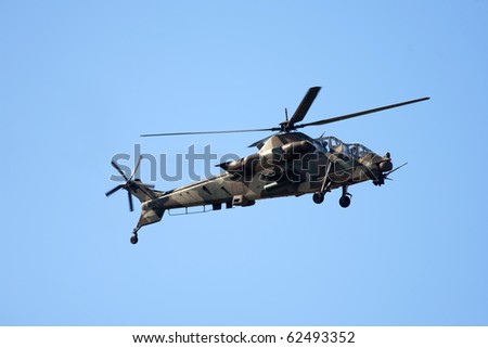 Military helicopter at air show in Cape Town South Africa September 2010