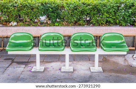 chair in bus stop