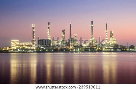 Oil refinery or petrochemical industry in thailand.