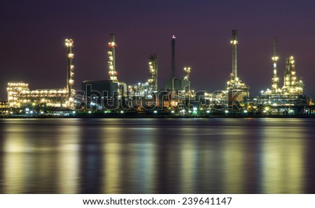 Oil refinery or petrochemical industry in thailand.