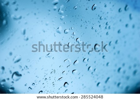 blurred water drops on mirror background