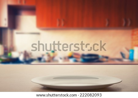 Plate on the kitchen table