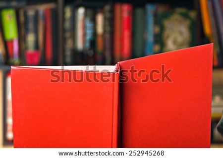 Book on bookshelf background