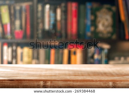 Bookshelf with empty space