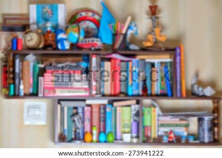 Bookshelf - blurred background