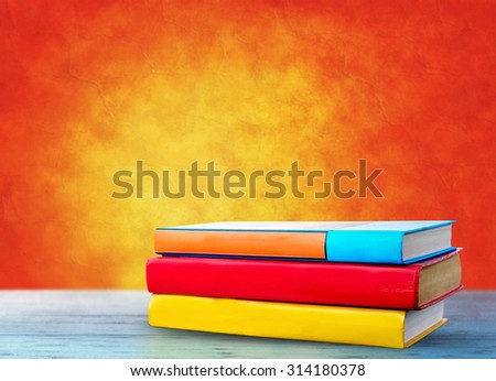 The books on the table
