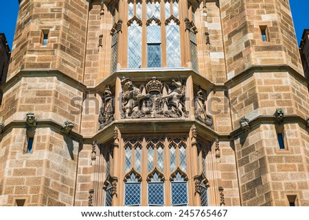 SYDNEY, NSW, AUSTRALIA - December 26, 2014: Historic Quadrant Building at Sydney University, Australia.