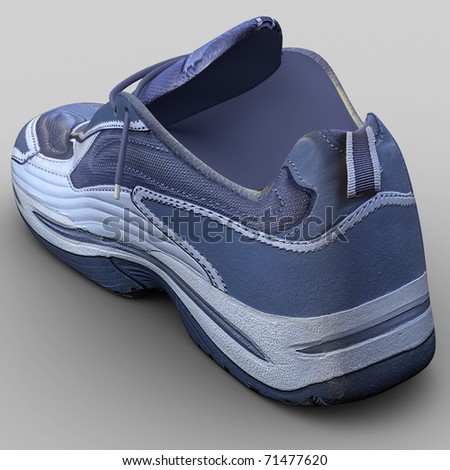A CG rendering of a man shoe