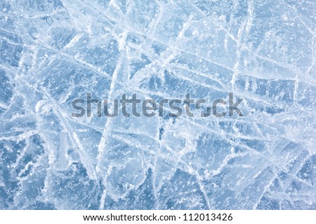 Texture Of Ice Of Baikal Lake In Siberia