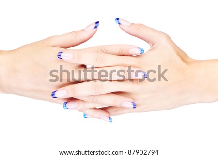 French Blue Nails