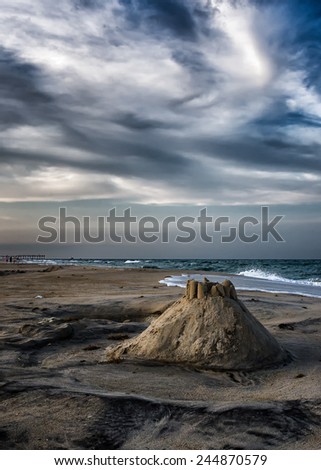 Isolated Sand Castle