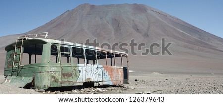Abandoned Bus in Atacama Desert, Bolivia