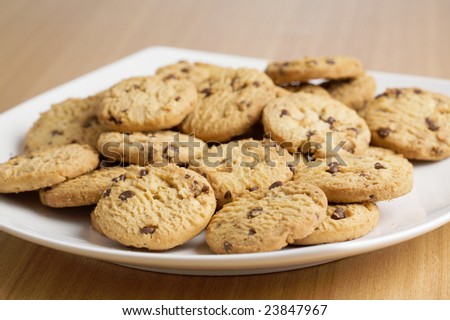 A plate of cookies.