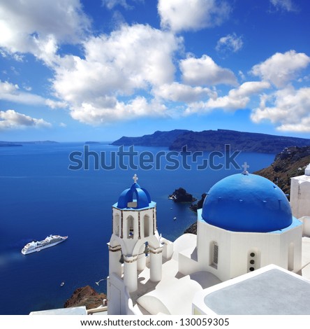 Oia village in Santorini island Greece Oia village in Santorini island Greece