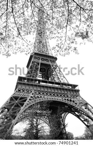 paris france black and white. white style, Paris, France