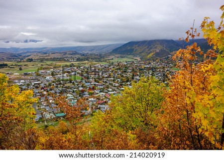 Autumn in Arrowtown village southern island of New Zealand